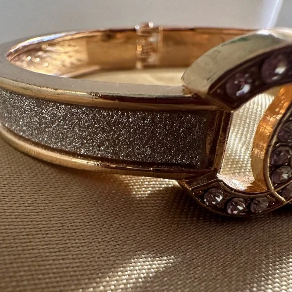 Chic Gold and Silver Crystal Bracelet - Picture 3 of 9